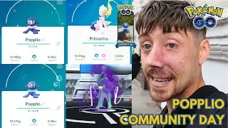 Shiny Hunting One Of The BEST Community Day Shinies - Popplio Community Day in Pokemon GO