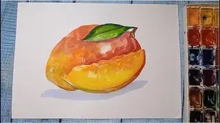 Как нарисовать манго акварелью