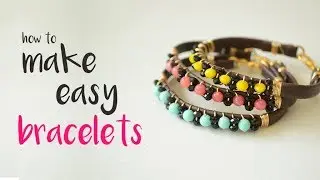 DIY How to make easy leather bracelets at home