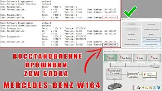 Mercedes Benz W164 ML300 CDI how to properly restore the firmware of the ZGW block. Vediamo 5.1.1