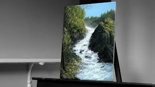 Painting a Forest Waterfall Landscape with Acrylics - Paint with Ryan