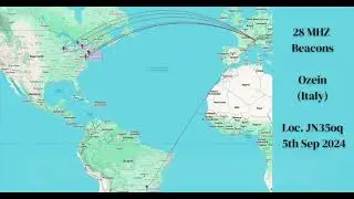 28 MHz - American beacons received in Ozein (Italy)