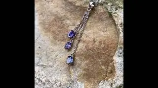 Серебряный кулон с танзанитами