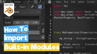 Blender Python Tutorial : Importing Modules [learn python for beginners]