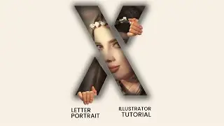 letter portrait in illustrator l letter poster design in illustrator | Adobe illustrator tutorial
