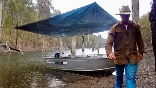 Seeking Shelter.. Boat Camping Adventure..