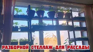 Стеллаж для рассады своими руками,очень удобный!