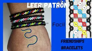 TUTORIAL, como leer patrones de pulseras de hilo, friendship bracelets. Nivel principiante#bracelet
