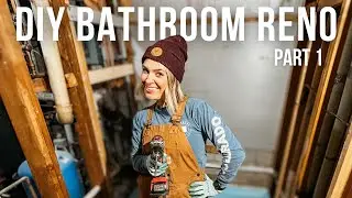 Renovating our bathroom by ourselves // DIY Budget Remodel part 1
