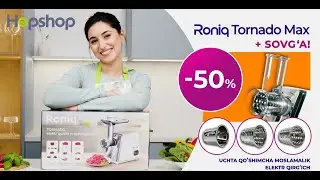 Roniq Tornado Max 4 tasi 1 Elektr go'sht maydalagich