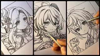Genshin Impact character art collection | Draw so easy Anime