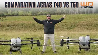 Comparativo no campo DJI Agras T40 vs T50 - Batalha dos Drones Gigantes de Pulverização