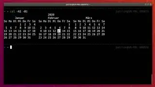 Using the build in calendar in Linux