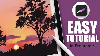 PROCREATE TUTORIAL - easy art with ONE brush! (from free app)