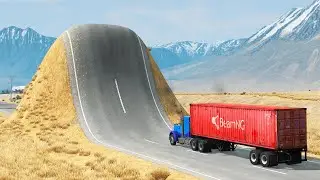 Cars vs Giant Bulge #4 – BeamNG.Drive