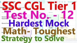 🎯Testbook Mega Live Mock SSC CGL 2024 Test No 12 |Target SSC CGL 2024, Math, GK, Reasoning & English