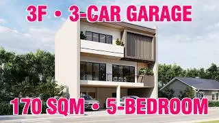 3-STOREY 5-BEDROOM HOUSE WITH 3-CARPORT on 10x10M lot 2024 | ALG DESIGNS #94