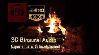 RELAXING [HD] Campfire Full Hour Burn Through (Binaural 3D Audio Recording ASMR)
