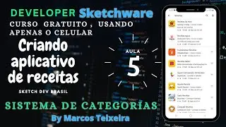 Curso app de receitas usando  só o celular, sketchware, Aula 5 Sistema de categorias com planilha