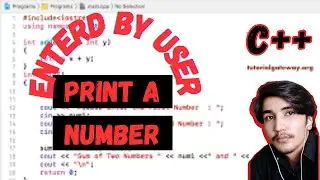 WRITE A C++ PROGRAM TO PRINT A NUMBER ENTERED BY USER | RFK PROGRAMMING FUNDAMENTALS | URDU & HINDI
