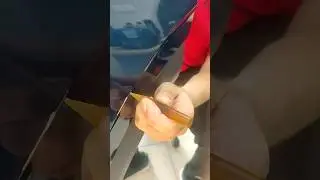 ремонт вмятины без покраски+реставрация царапины
