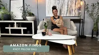 Amazon Find: Uvvyui Knot Pillow Ball Review | Handmade Soft Round Decorative Plush Pillow!