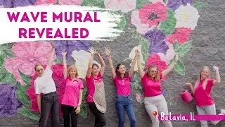 The Wave Petunia Mural is Revealed - Batavia, Illinois 2023