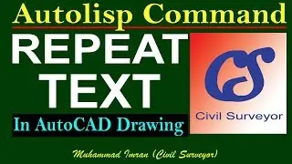 Auto Repeat Text in AutoCAD Drawing|AutoLisp Command