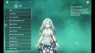 Faruzan voice-over: Chat: Honorifics  (Genshin Impact eng)