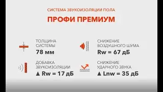 Монтаж звукоизоляции для пола - Система Профи Премиум
