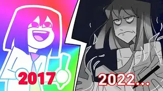 just 4 years of animation, (Improvement meme)
