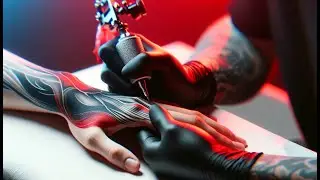 Процесс Создания Тату / Коллаборация TATTOO LAB & BOMB TATTOO / татуировка Москва