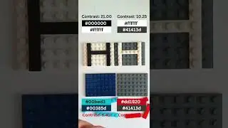 Color contrast basics for web accessibility: part 1 (with #lego examples)