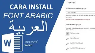 Cara Menambahkan Font Traditional Arabic Di Word