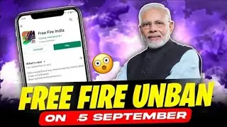 Free Fire India Is Here | Free Fire Unban | Free Fire Coming 5 September | Free Fire India Download