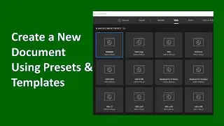 Creating a new document using presets and templates in Illustrator