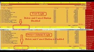 Tally TDL for Disable - Delete and Cancel Button for Users  - Enabled only for Owner and Admin Login