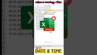 split time and date in Excel 