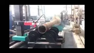 5 axis large 300mm diamter pipe plasma cutting machine for 12m length
