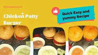 Chicken Patty Burger | Quick Easy and yummy Recipe | Burger | Patty Burger 🍔| A Lines Spice World