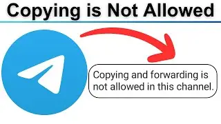 Copying and Forwarding is Not Allowed in This Channel