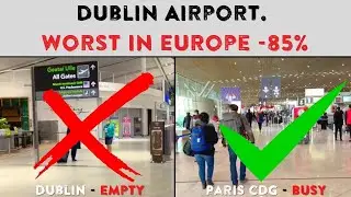 Air Travel comparison Dublin Airport and Paris CGG Airport, 25 March 2021