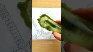 Drawing Deadpool ♥️ Chemical Spill Art 🧪 #deadpool3 #art #shorts
