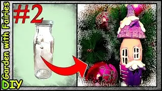 Winter Fairy House from a bottle of baby food.  Part 2-paint easily and effectively.