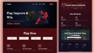 Build A Responsive Games website using HTML CSS & JavaScript
