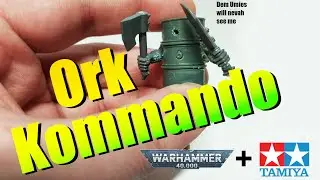 Warhammer 40k Kitbash Ork Kommando - using leftover bits from a box of ork boyz