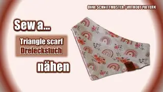 Sew a tringle scarf [without pattern] *subtitled* DIY