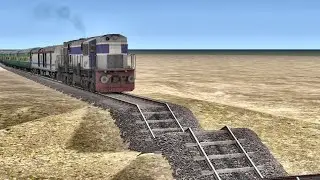 Train vs Risky Zig - Zag Bumpy Railway tracks - Train simulator | BUMPY TRACKS | Funny Railroad 