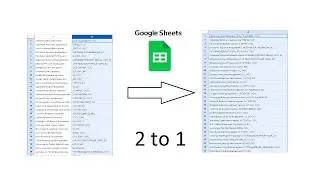 Google Sheets объединяем данные из разных столбцов, разных листов в один столбец одном листе