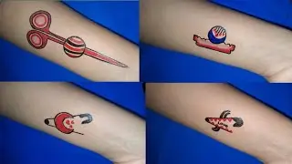 how to make temporary tattoo at home/simple tattoo/tattoo with trick